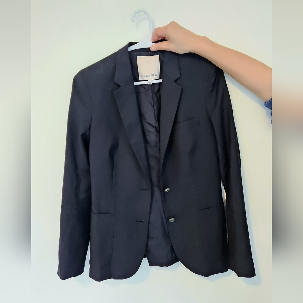 Aritzia Sunday Best Classic Black Blazer